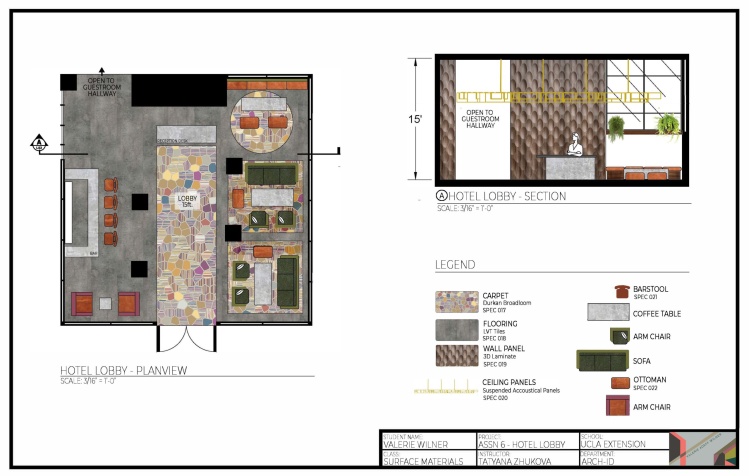 SURFACE MATERIALS - HOTEL LOBBY